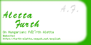 aletta furth business card